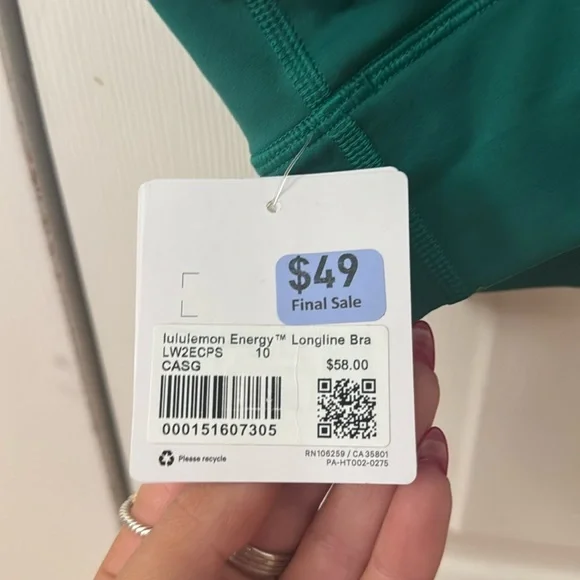 NWT Lululemon energy longline bra - Picture 4 of 4